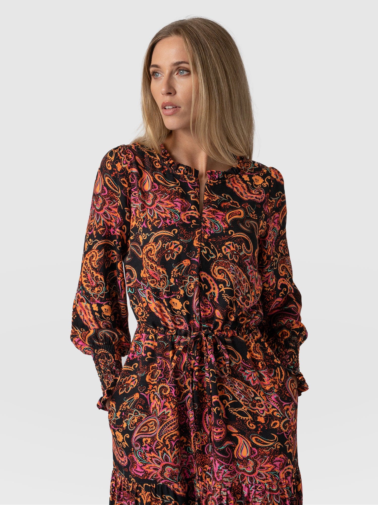 Olivia Zip Up Dress Vivid Paisley - Women's Dresses | Saint + Sofia® EU